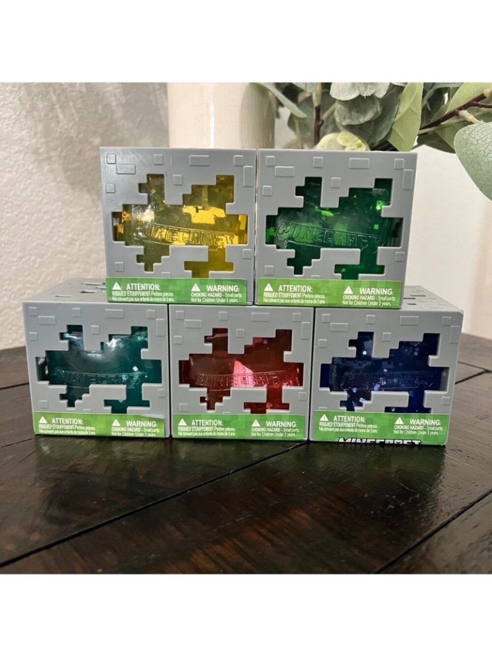 Complete Full Set Minecraft Jelly Cubes Lot of 5 TikTok VIRAL Squishy Fidget Toy